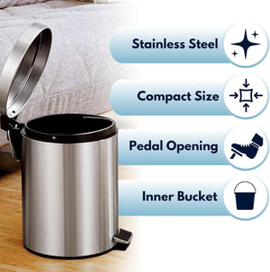 small rubbish bin for bedroom