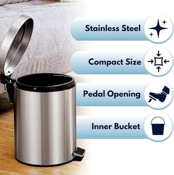 small rubbish bin for bedroom
