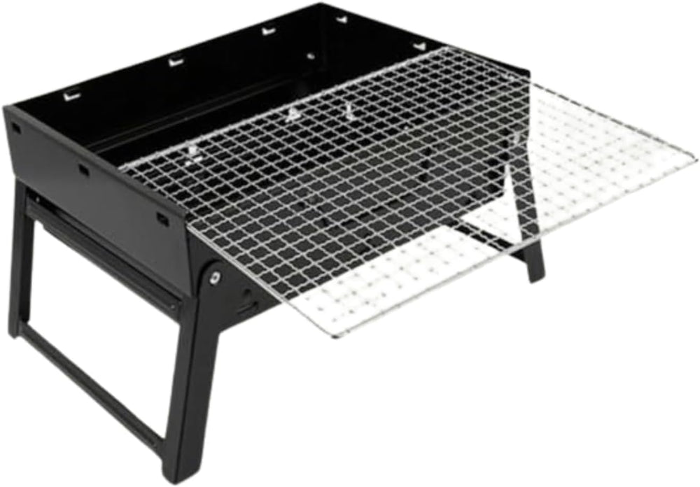 Foldable portable charcoal BBQ grill for camping