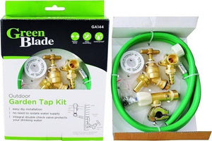 Wall mounted brass outdoor tap set