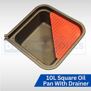 Polypropylene drain tray for coolant and antifreeze
