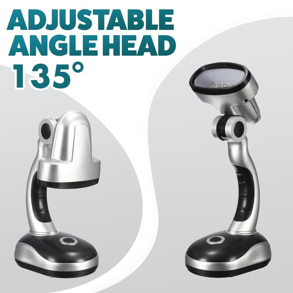 12 LED study lamp with adjustable angle head