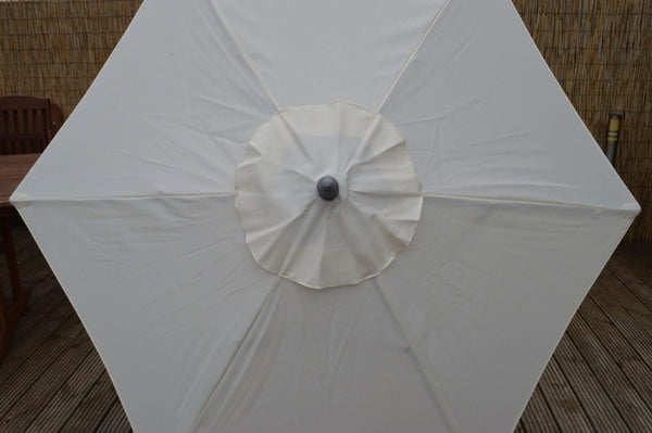 cream garden parasol