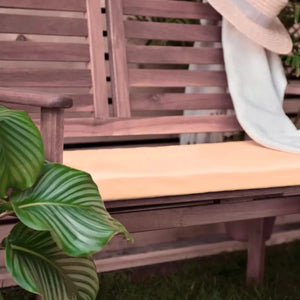 Cream waterproof garden bench cushion