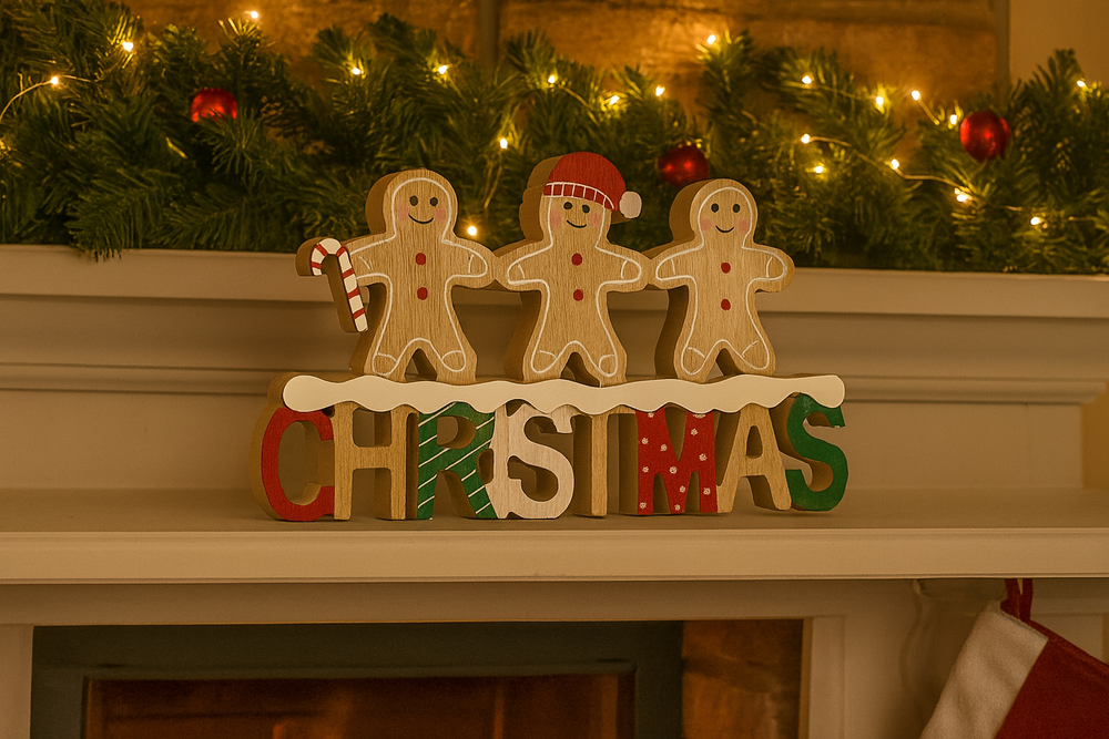 Chirstmas Wooden Gingerbread Men Ornament