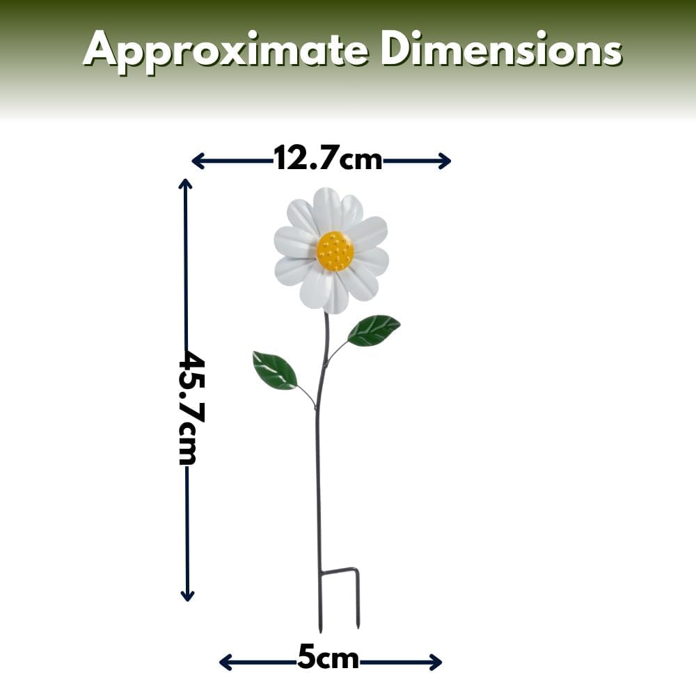 Daisy wind spinner garden stake ornament