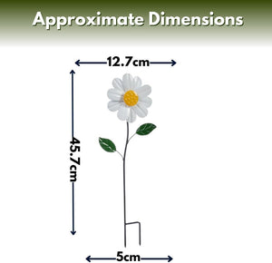 Daisy wind spinner garden stake ornament