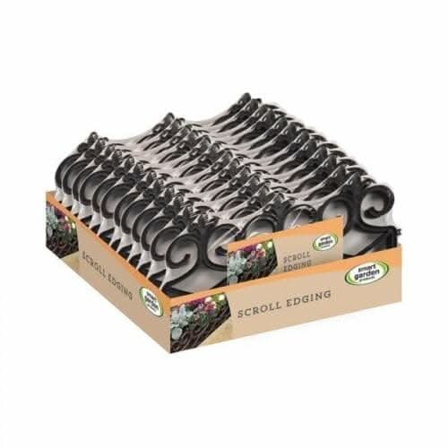 Box of scroll edging with visible branding on a white background