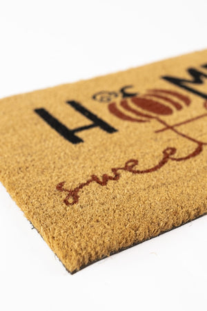 Natural coir seasonal entrance rug