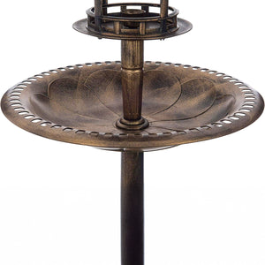 Bird bath feeder and planter shown from front