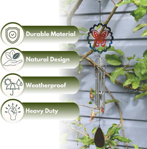 Decorative hanging wind chime outdoors