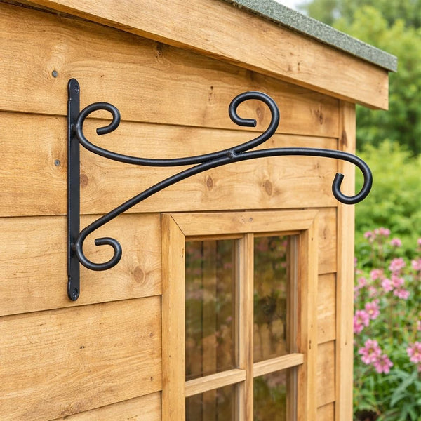 Black wall hook for hanging planters and lanterns