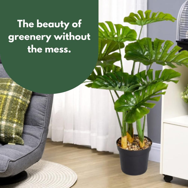 Faux Swiss Cheese plant for home décor