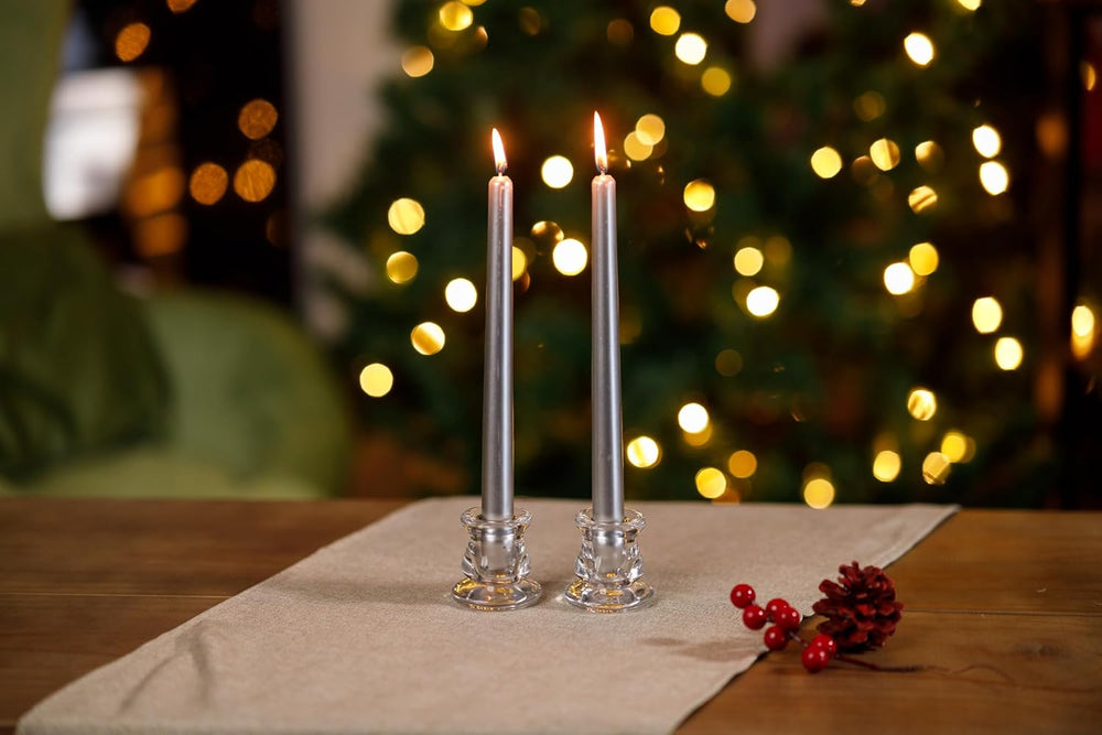 decorative glass taper candle holder