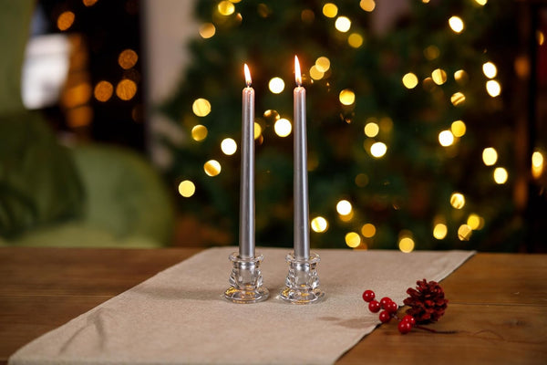 decorative glass taper candle holder