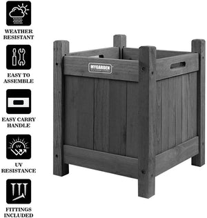 Indoor outdoor wooden plant pot container