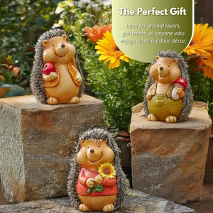 freestanding hedgehog ornaments for patios