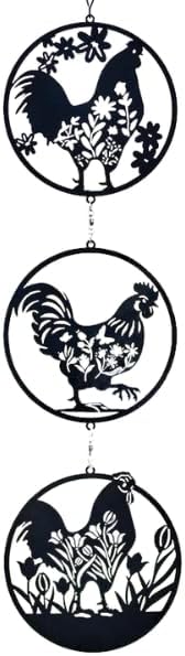 Outdoor metal hanging decoration for garden fence