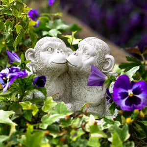 Freestanding resin animal ornament displayed outdoors