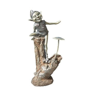 Bronze fairy ornament shown from front