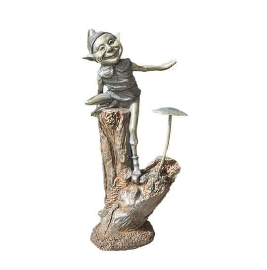 Bronze fairy ornament shown from front