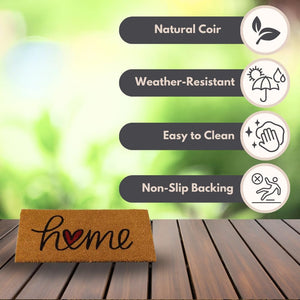 Non-slip rectangular entrance mat.