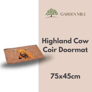 Brown coir entrance mat with PVC backing.