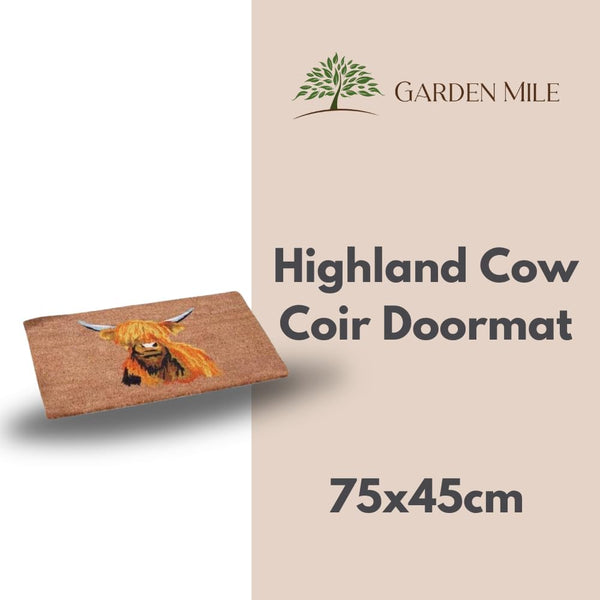 Brown coir entrance mat with PVC backing.