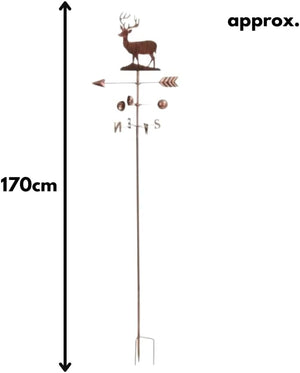 Decorative stag weather vane for gardens