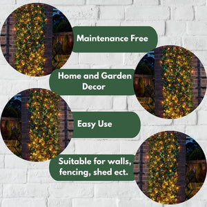 solar powered ivy trellis for garden fences