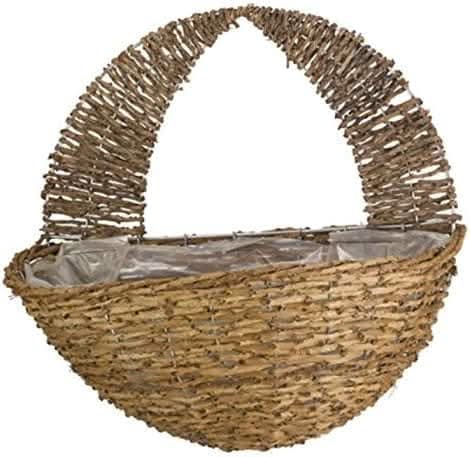 16 inch decorative rattan garden hanging basket