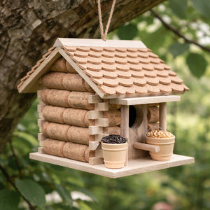 Weather resistant wooden bird house