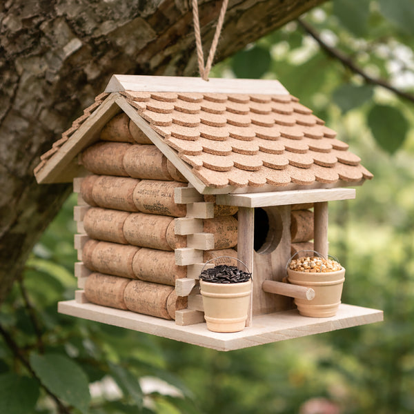 Weather resistant wooden bird house