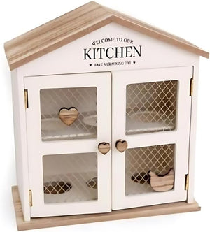 Farmhouse kitchen egg holder with heart handle