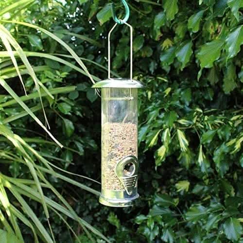 Deluxe small bird seed feeder for garden