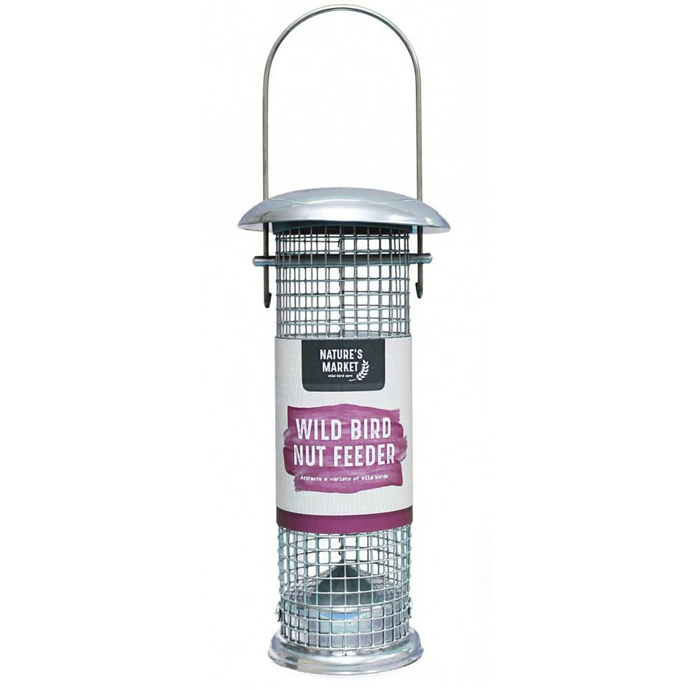 Deluxe wild bird nut feeder with galvanised mesh design