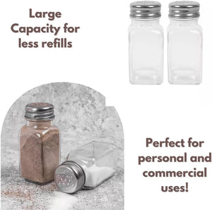Tabletop spice shaker set with controlled pouring holes