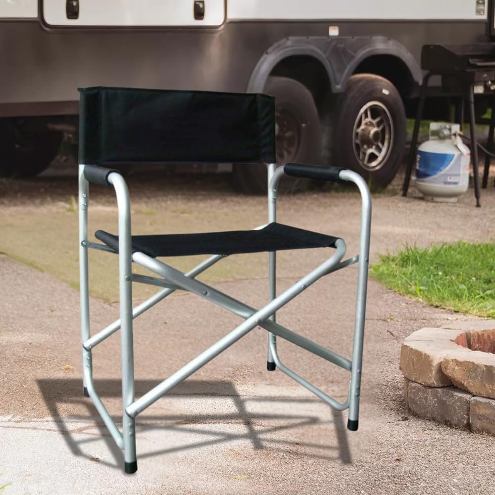 folding camping chair with padded armrests
