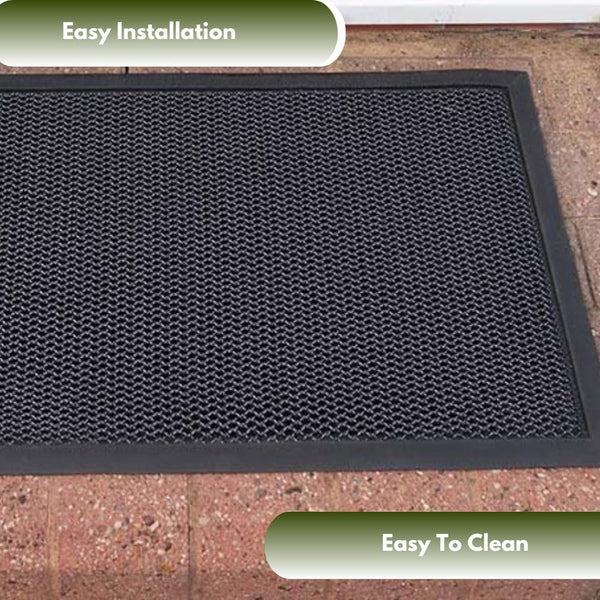 Heavy-duty honeycomb doormat for busy homes