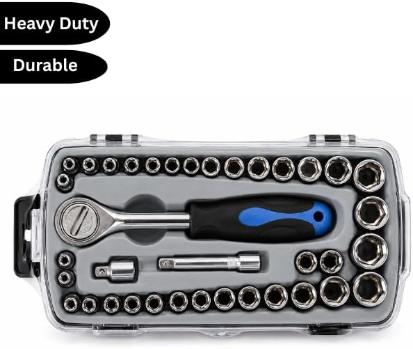Automotive repair tool kit with multiple drive sizes