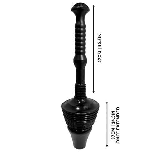 Household drain blockage remover for sinks and toilets