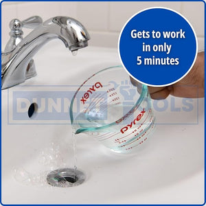 Drain cleaning solution for grease and hair blockages