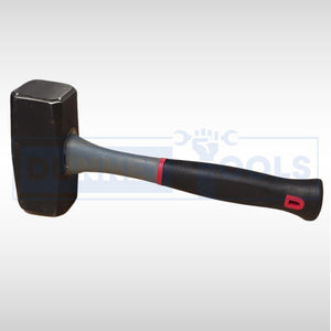 Professional construction hammer with ergonomic wood grip.