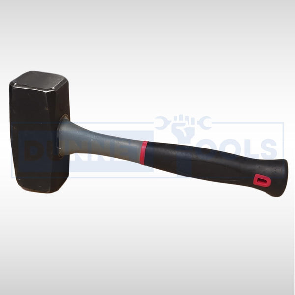 Professional construction hammer with ergonomic wood grip.