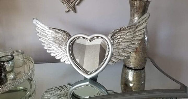 Dual purpose silver mirror and photo frame