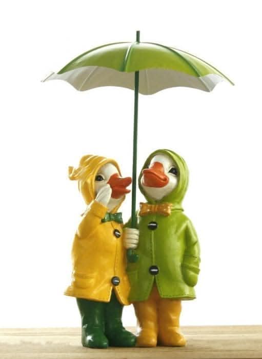 Duck couple ornament measuring approximately 33cm tall