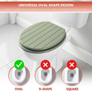 Soft close bathroom toilet seat with complete fixing kit
