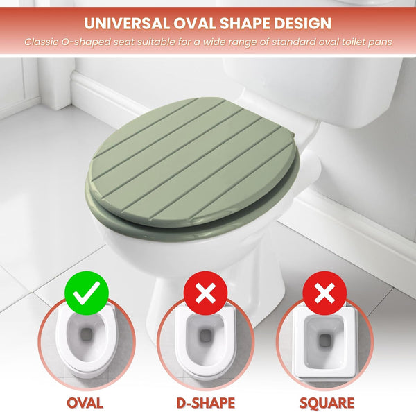 Soft close bathroom toilet seat with complete fixing kit