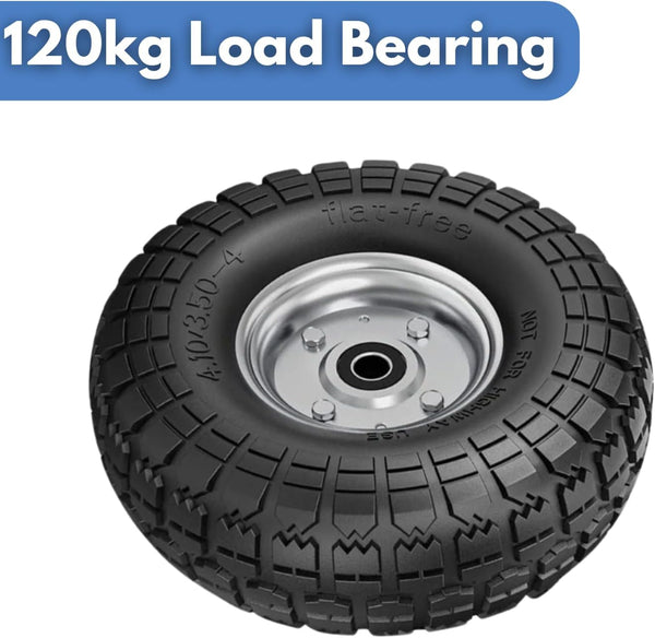 Heavy duty replacement wheels for hand trucks and trolleys
