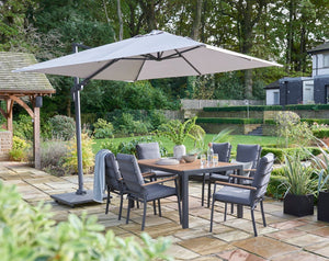 Teak look polywood patio furniture